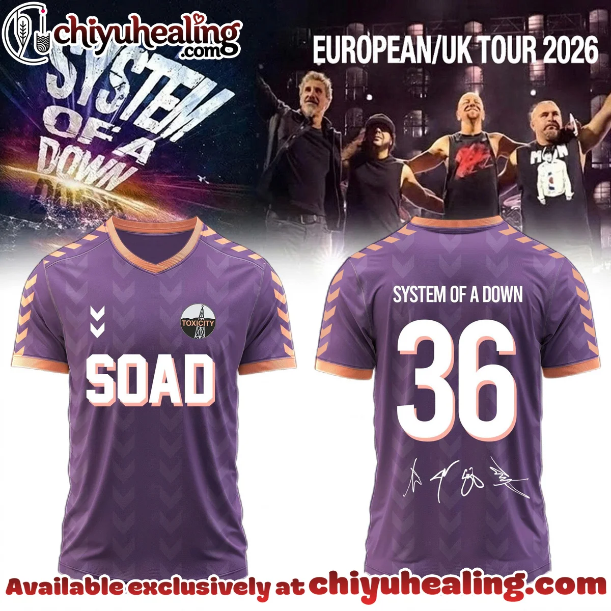 System of a Down Europe UK Stadium Tour Signed Jersey - Part 5