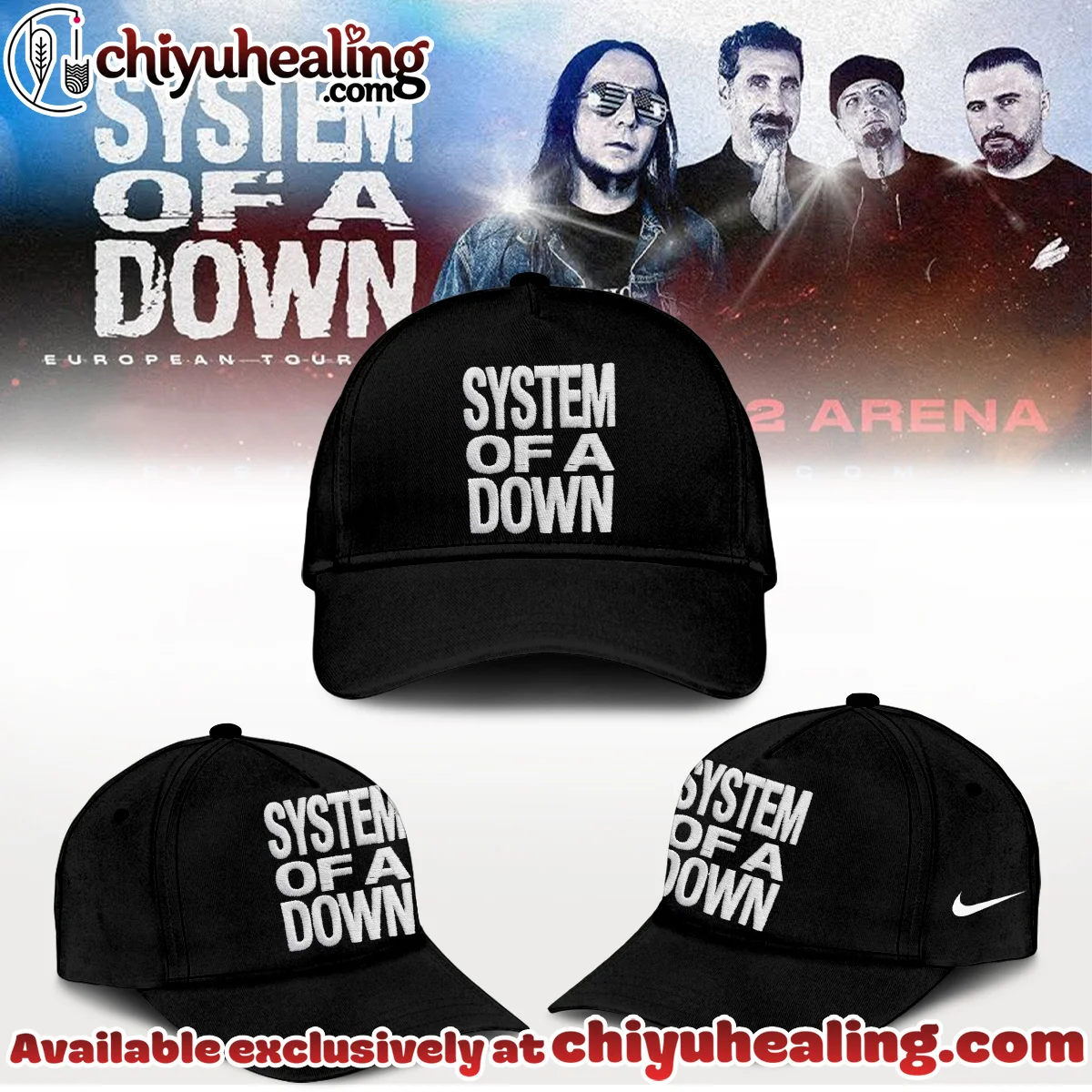 System of a Down Europe UK Stadium Tour Signed Shirt & Hoodie (Design 24)