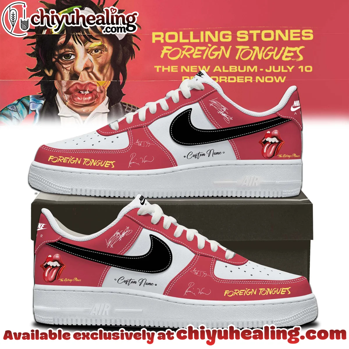 The Rolling Stones Foreign Tongues Album Custom Air Force 1 & Jordan 1 Shoes - Part 1