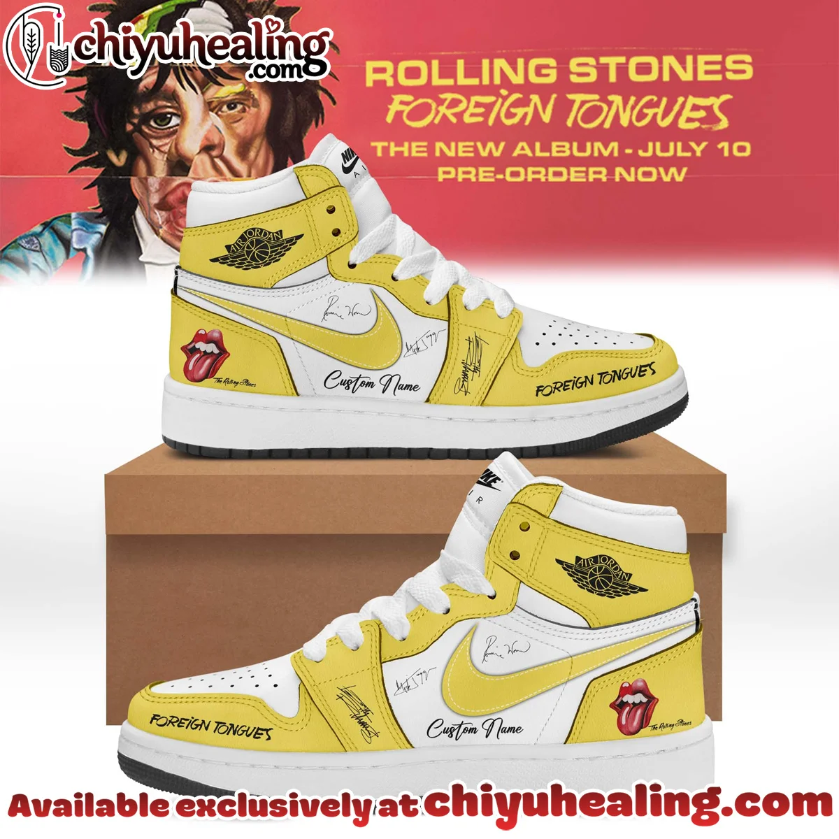 The Rolling Stones Foreign Tongues Custom Air Force 1 & Jordan 1 Shoes [Batch 11]