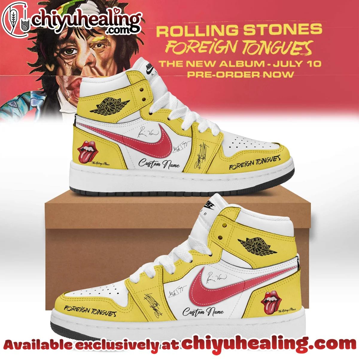 The Rolling Stones Foreign Tongues Custom Air Force 1 & Jordan 1 Shoes - Series 13