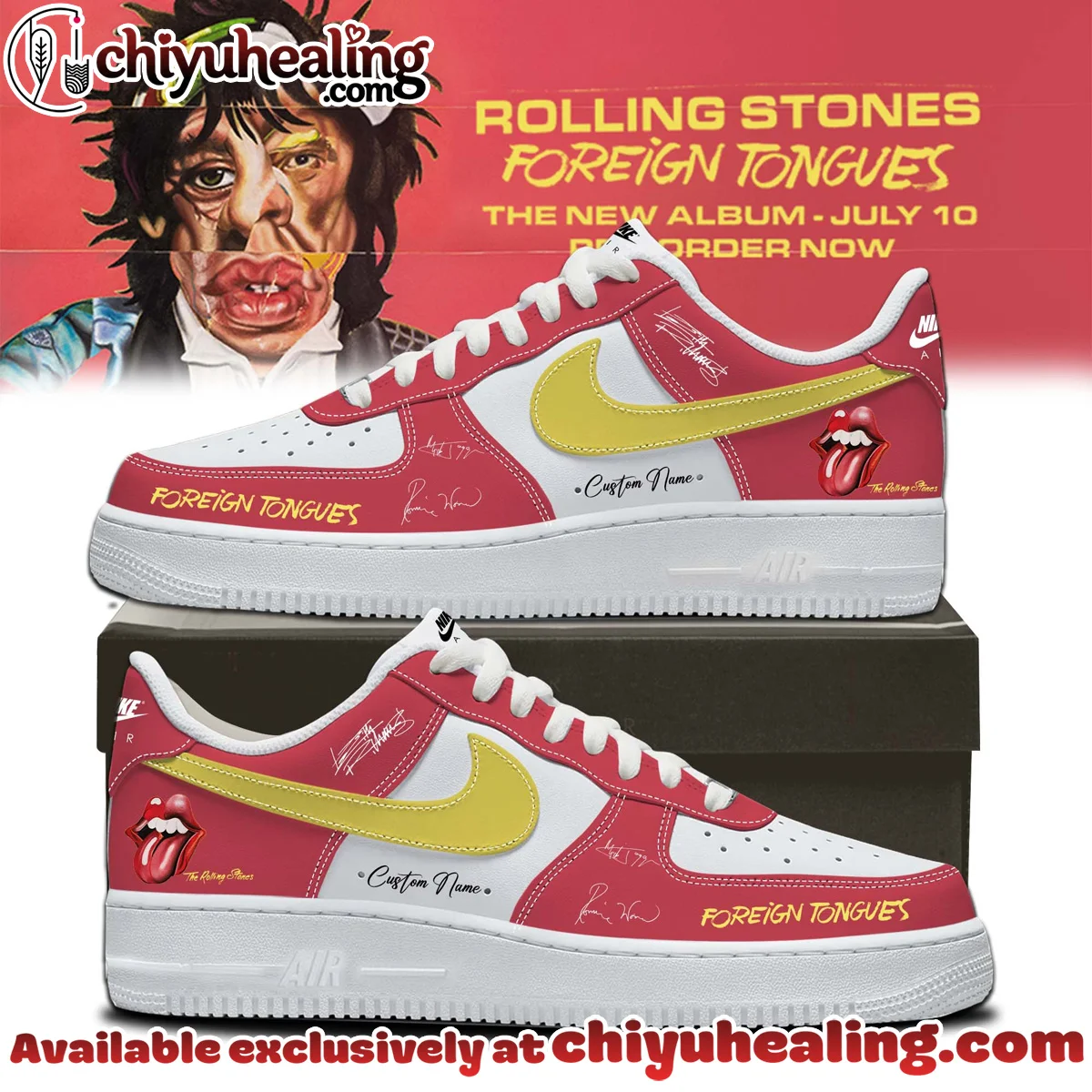 The Rolling Stones Foreign Tongues Custom Air Force 1 & Jordan 1 Shoes - Series 5