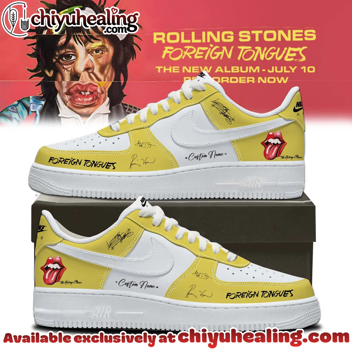 The Rolling Stones Foreign Tongues Custom Air Force 1 & Jordan 1 Shoes - Variant 10