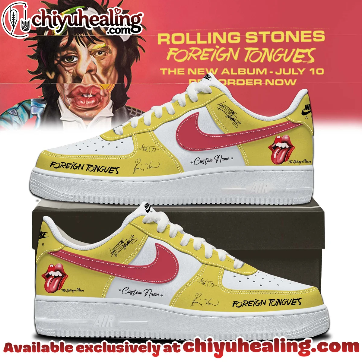 The Rolling Stones Foreign Tongues Custom Air Force 1 & Jordan 1 Shoes - Variant 12