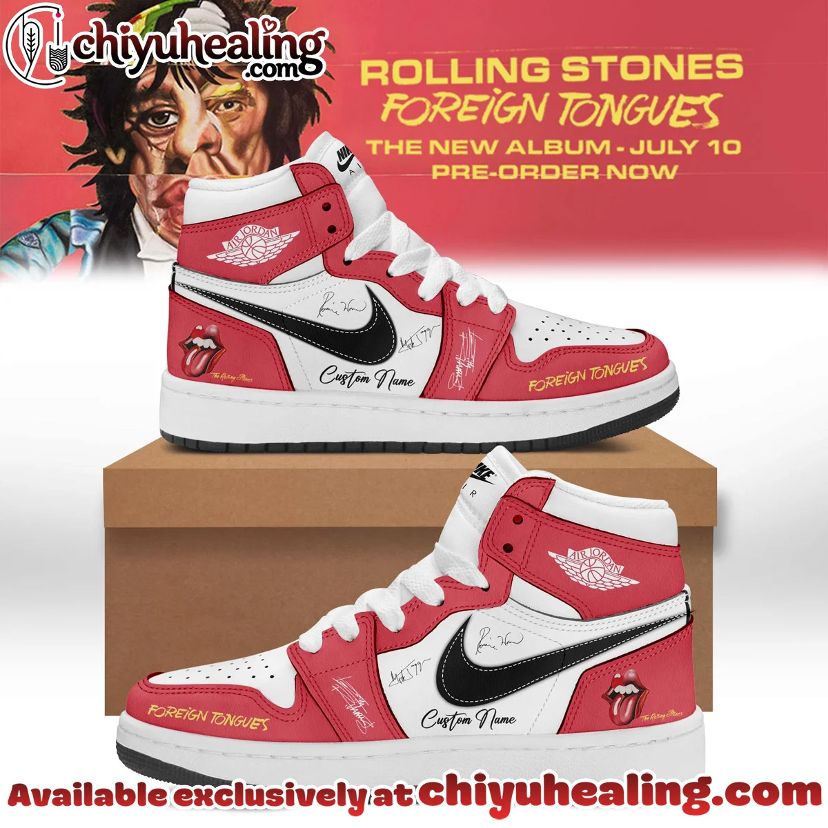 The Rolling Stones Foreign Tongues Custom Air Force 1 & Jordan 1 Shoes - Variant 20