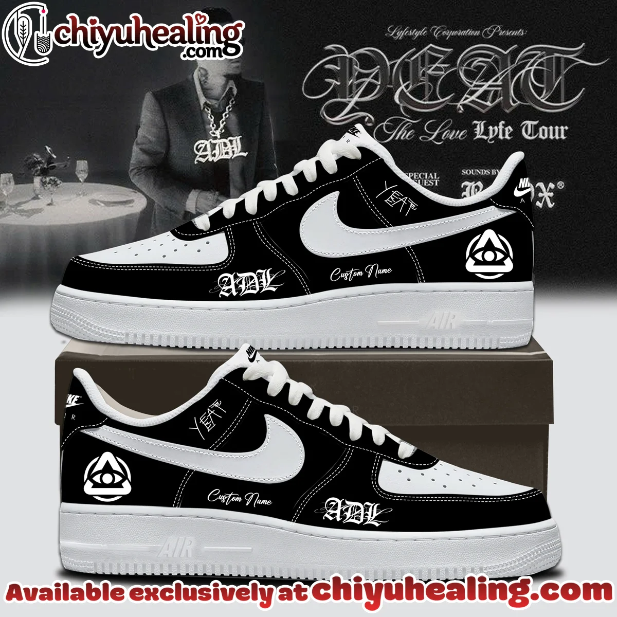 YEAT LOVELYFE Tour Signed Custom Air Force 1 & Jordan 1 Shoes [Batch 31]