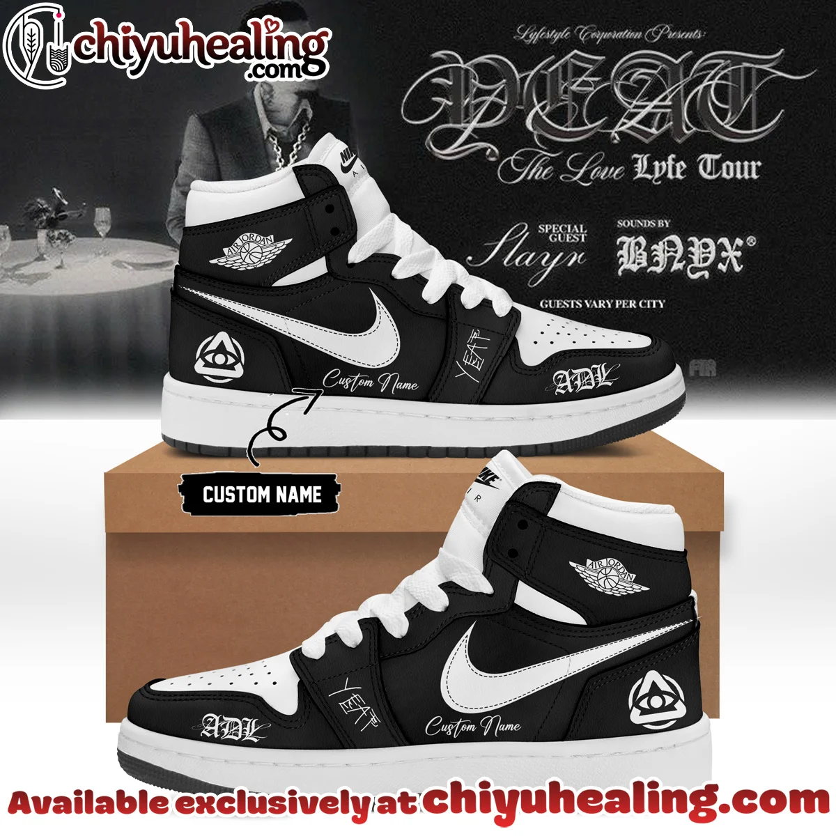 YEAT LOVELYFE Tour Signed Custom Air Force 1 & Jordan 1 Shoes [Batch 5]