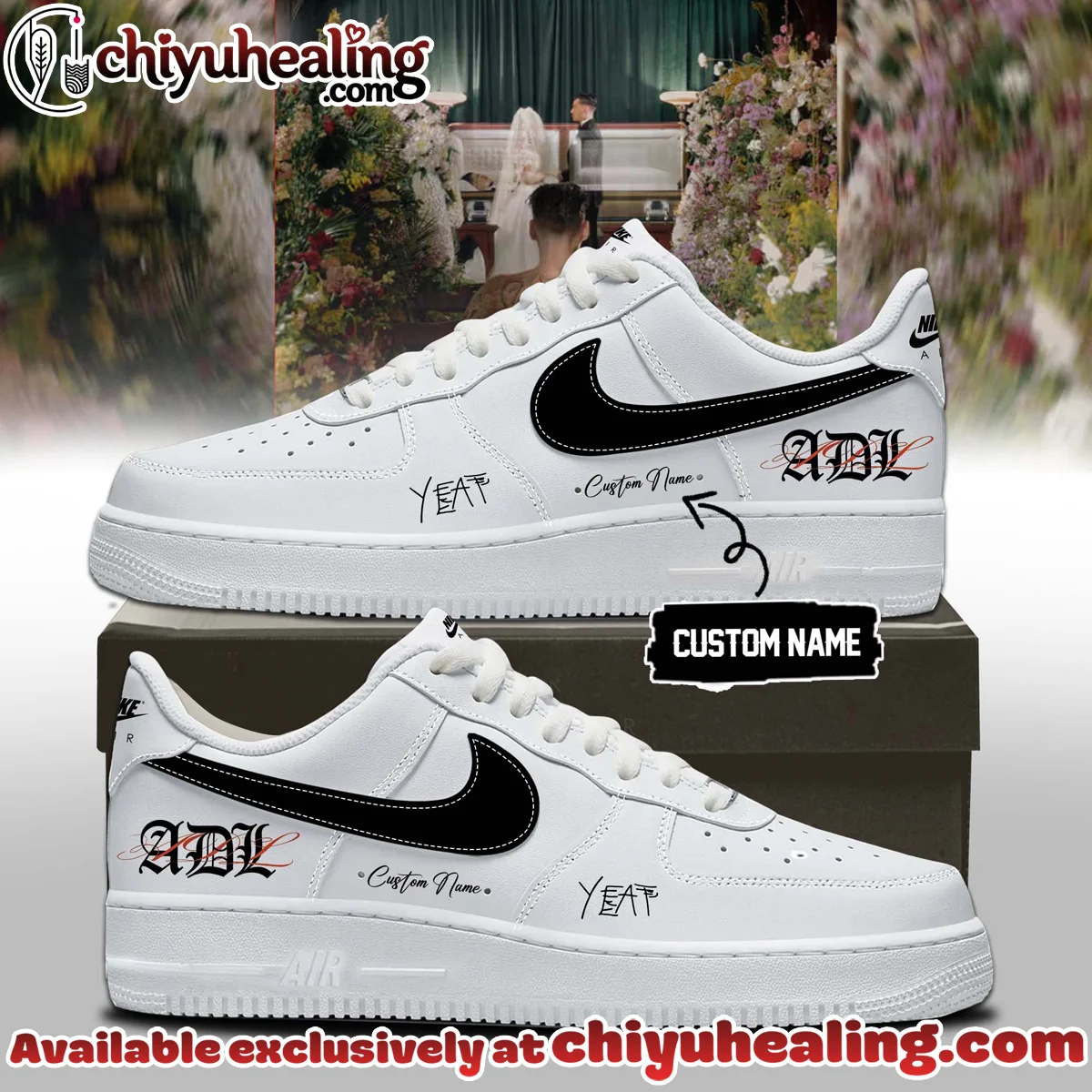 YEAT LOVELYFE Tour Signed Custom Air Force 1 & Jordan 1 Shoes (Design 10)