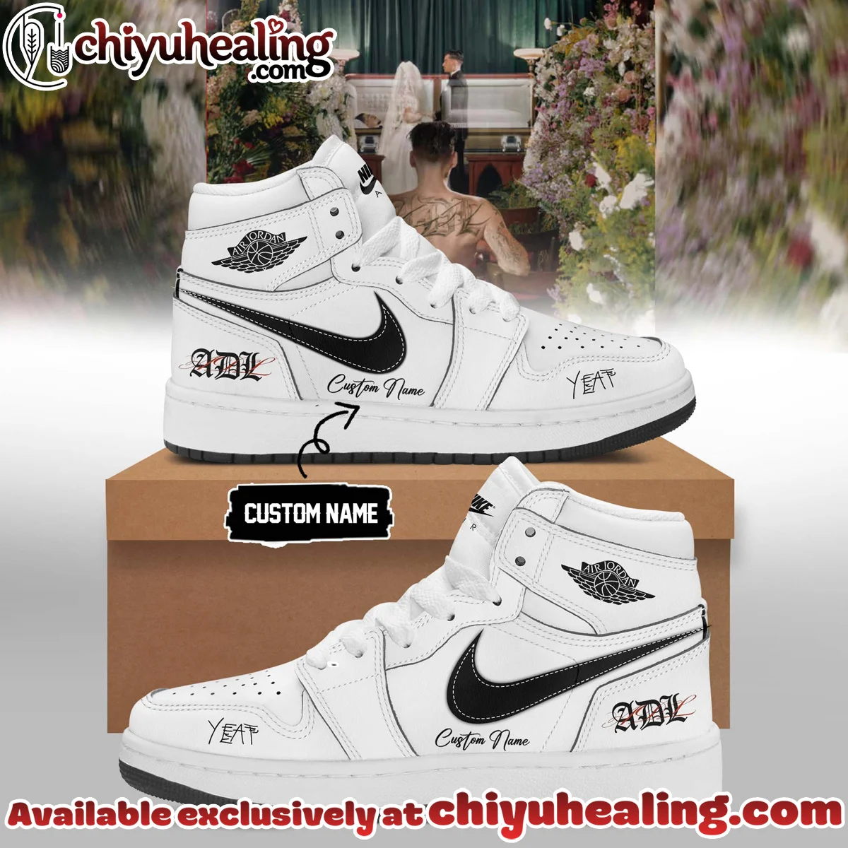 YEAT LOVELYFE Tour Signed Custom Air Force 1 & Jordan 1 Shoes (Style 18)