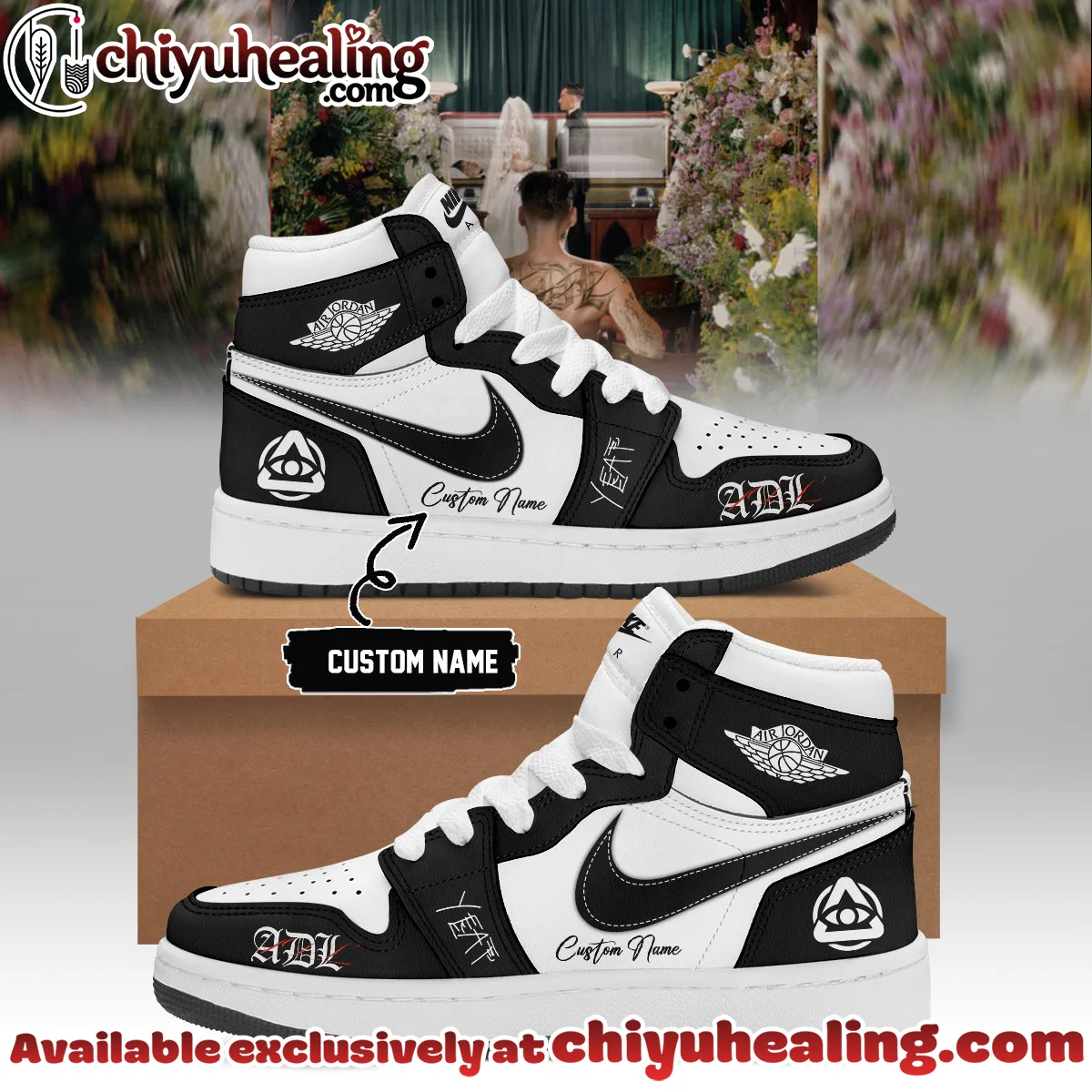 YEAT LOVELYFE Tour Signed Custom Air Force 1 & Jordan 1 Shoes (Style 7)