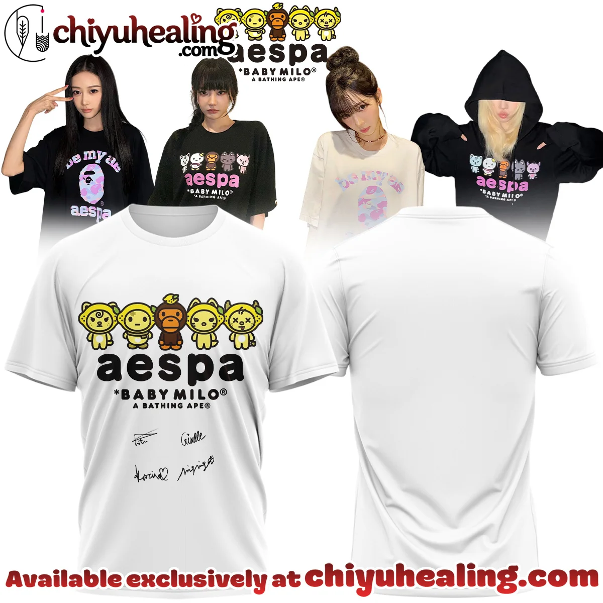aespa x BAPE Signed T-Shirt & Hoodie [Batch 3]