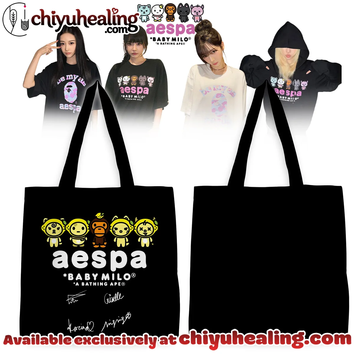 aespa x BAPE Signed Tote Bag (Design 4)