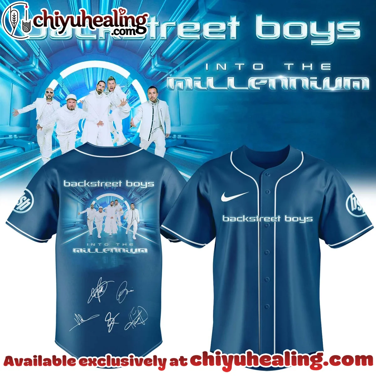 Backstreet Boys Into The Millennium Signature Baseball Jersey (Design 17)