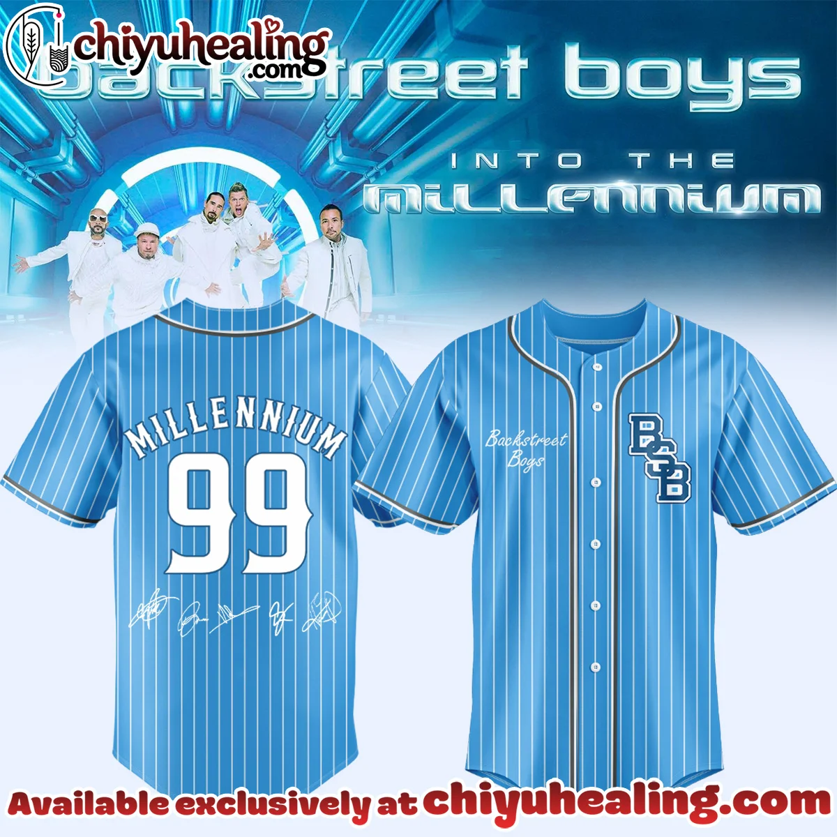 Backstreet Boys Into The Millennium Signature Baseball Jersey - Part 35
