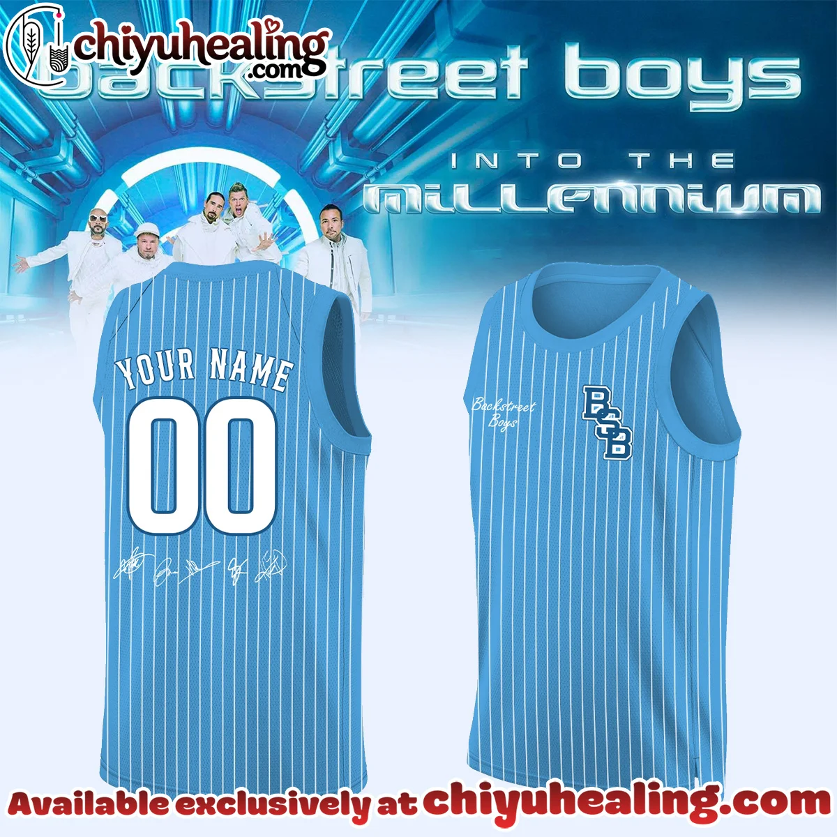Backstreet Boys Into The Millennium Signature Basketball Jersey (Release 34)