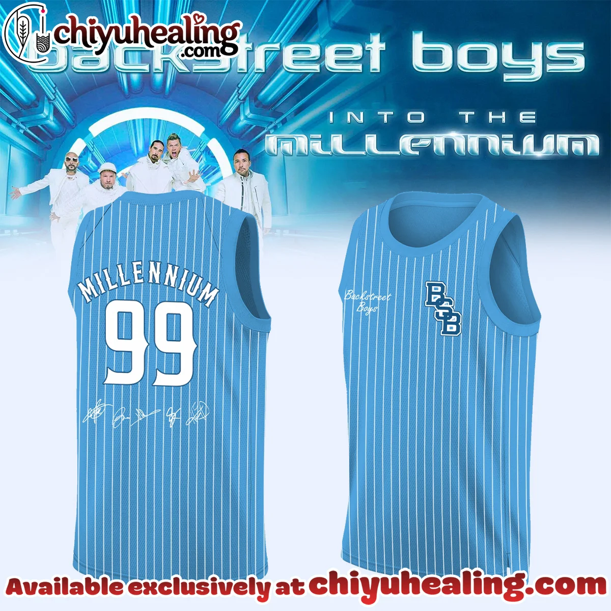 Backstreet Boys Into The Millennium Signature Basketball Jersey (Style 28)