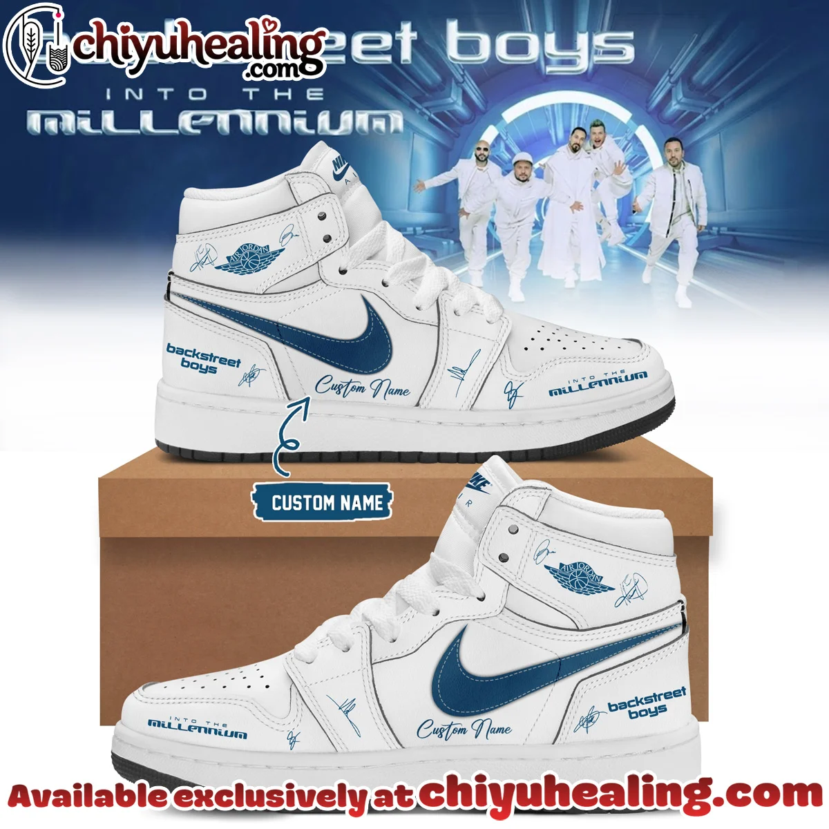 Backstreet Boys Into The Millennium Signature Custom Air Force 1 & Jordan 1 Shoes (Design 26)