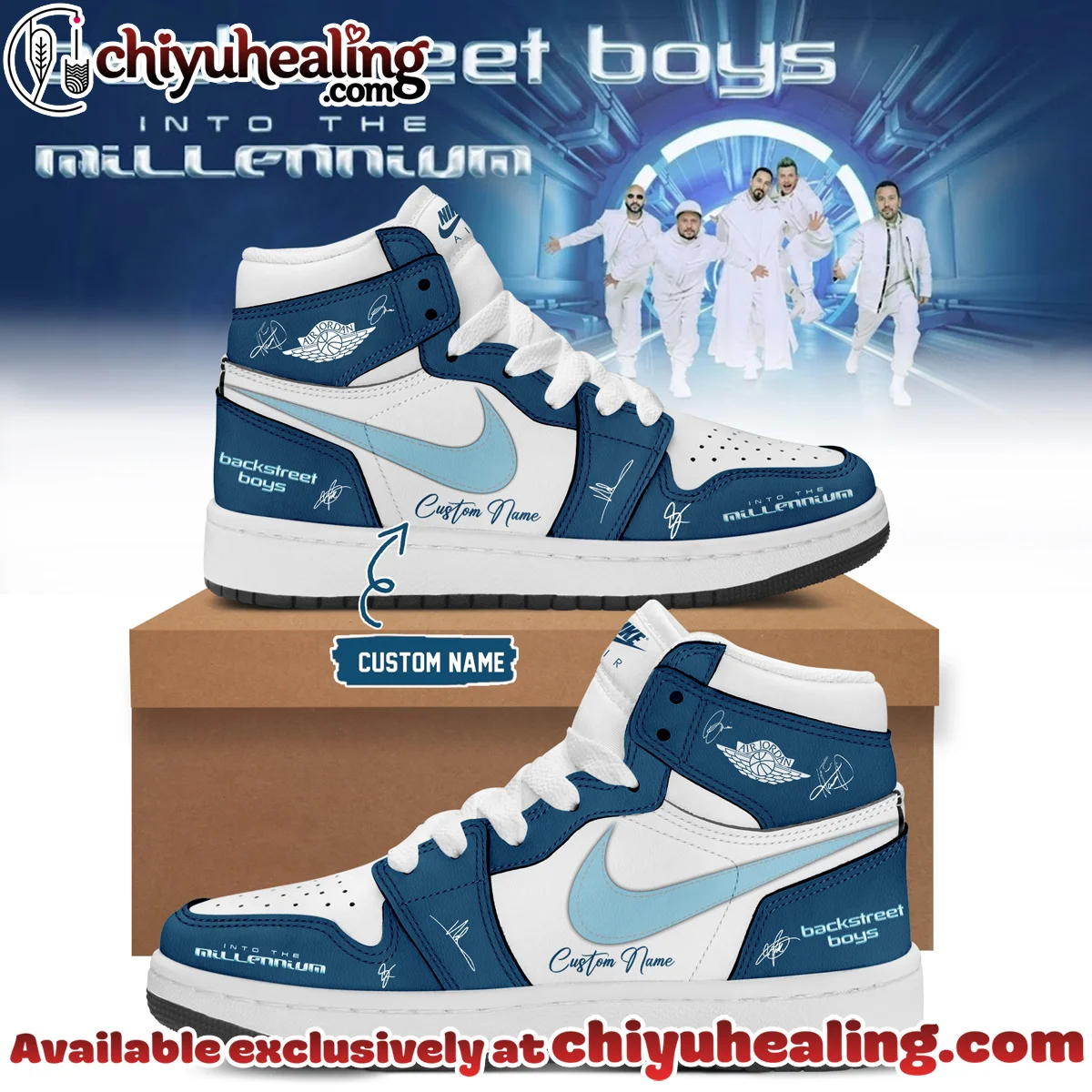 Backstreet Boys Into The Millennium Signature Custom Air Force 1 & Jordan 1 Shoes (Design 5)