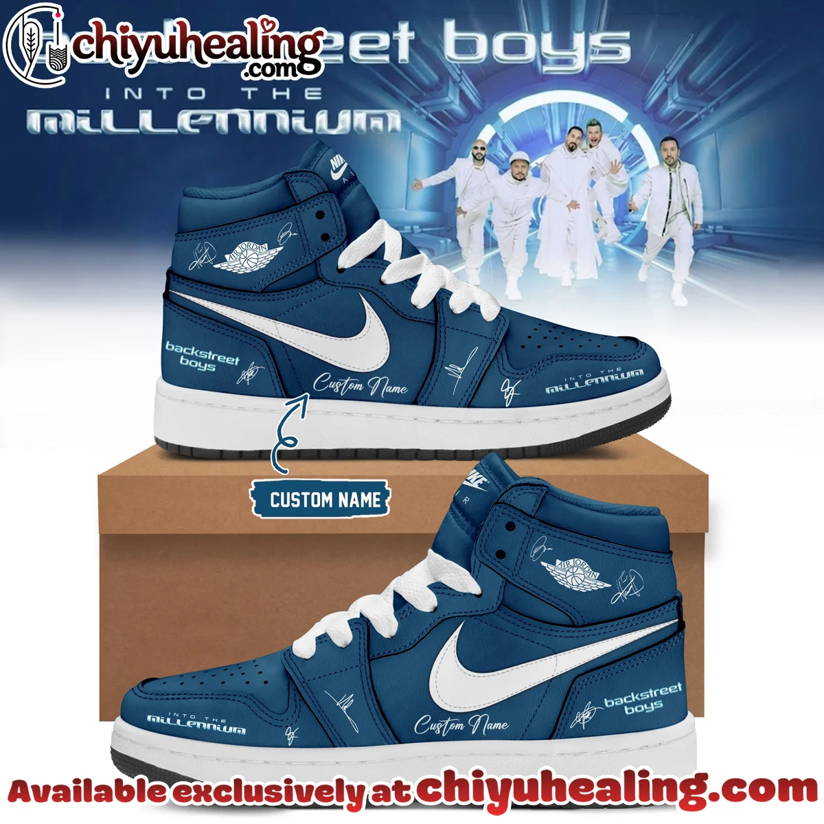 Backstreet Boys Into The Millennium Signature Custom Air Force 1 & Jordan 1 Shoes (Style 10)