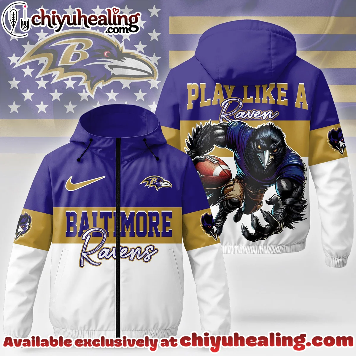 Baltimore Ravens Windbreaker Jacket