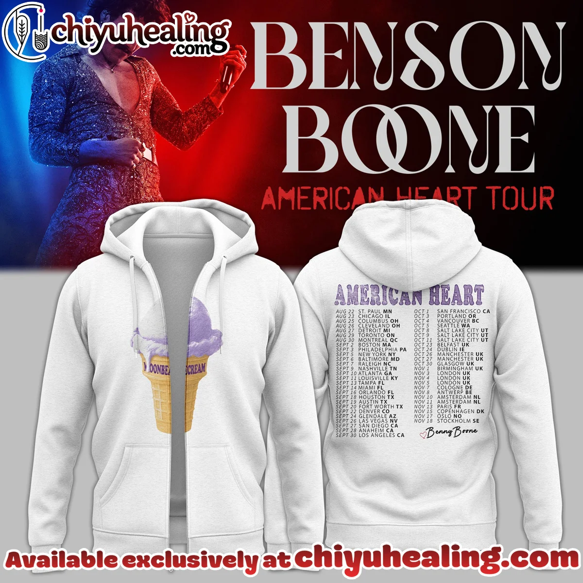 Benson Boone American Heart Tour Shirt & Hoodie [Batch 21]