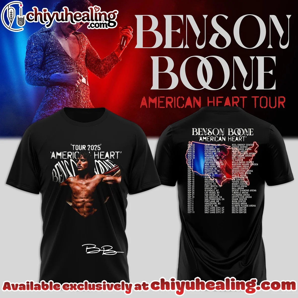 Benson Boone American Heart Tour Shirt & Hoodie (Style 7)