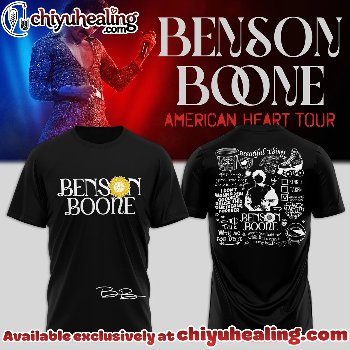 Benson Boone American Heart Tour T-Shirt & Hoodie (Design 3)