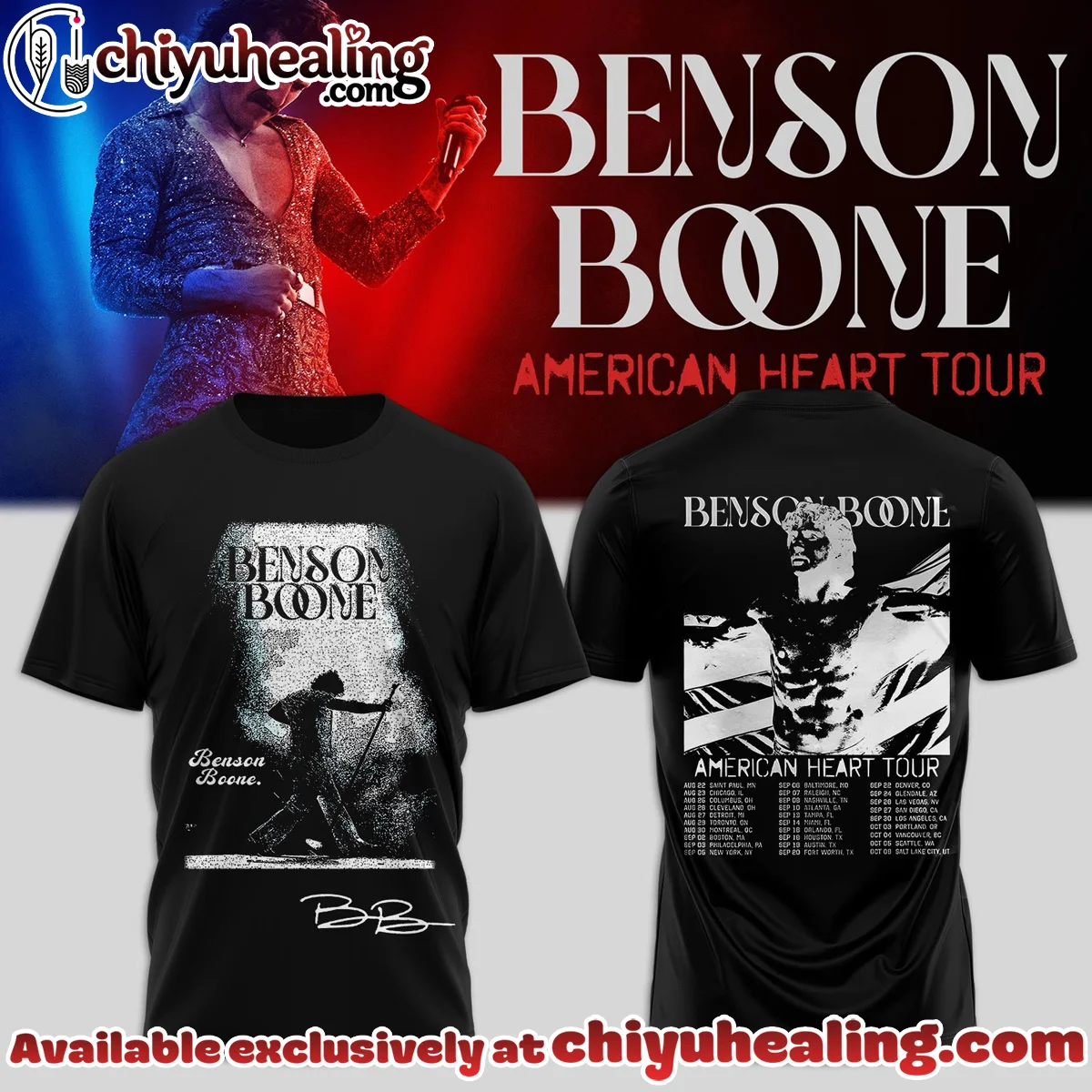 Benson Boone American Heart Tour T-Shirt & Hoodie (Style 6)
