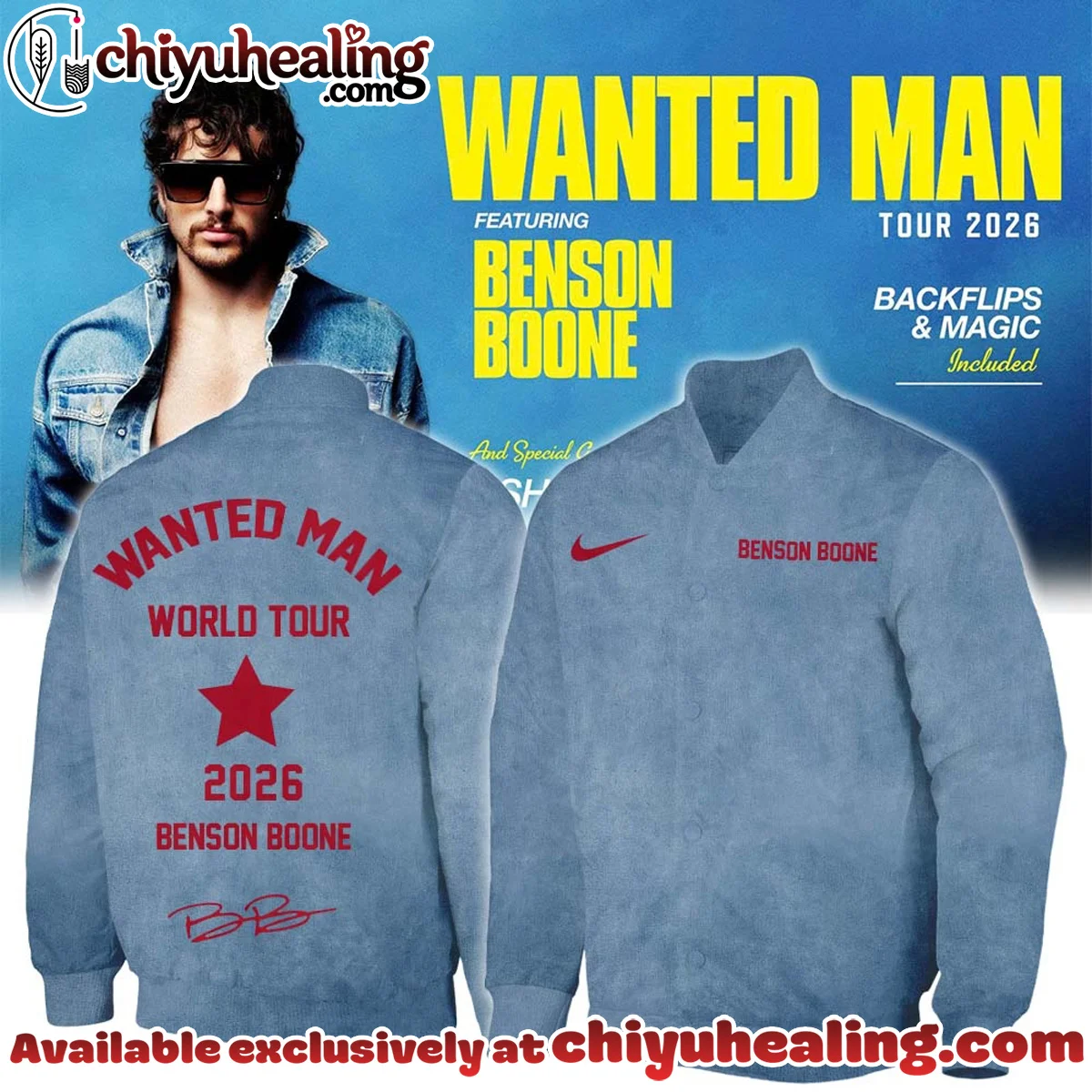 Benson Boone Wanted Man Bomber Jacket - Variant 16