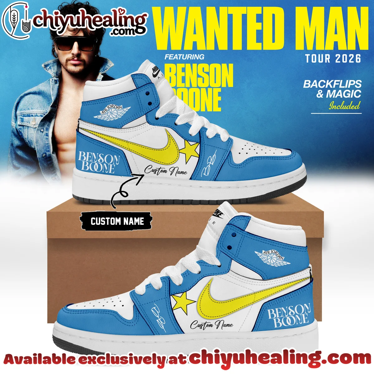 Benson Boone Wanted Man Custom Air Force 1 & Jordan 1 Shoes - Part 2