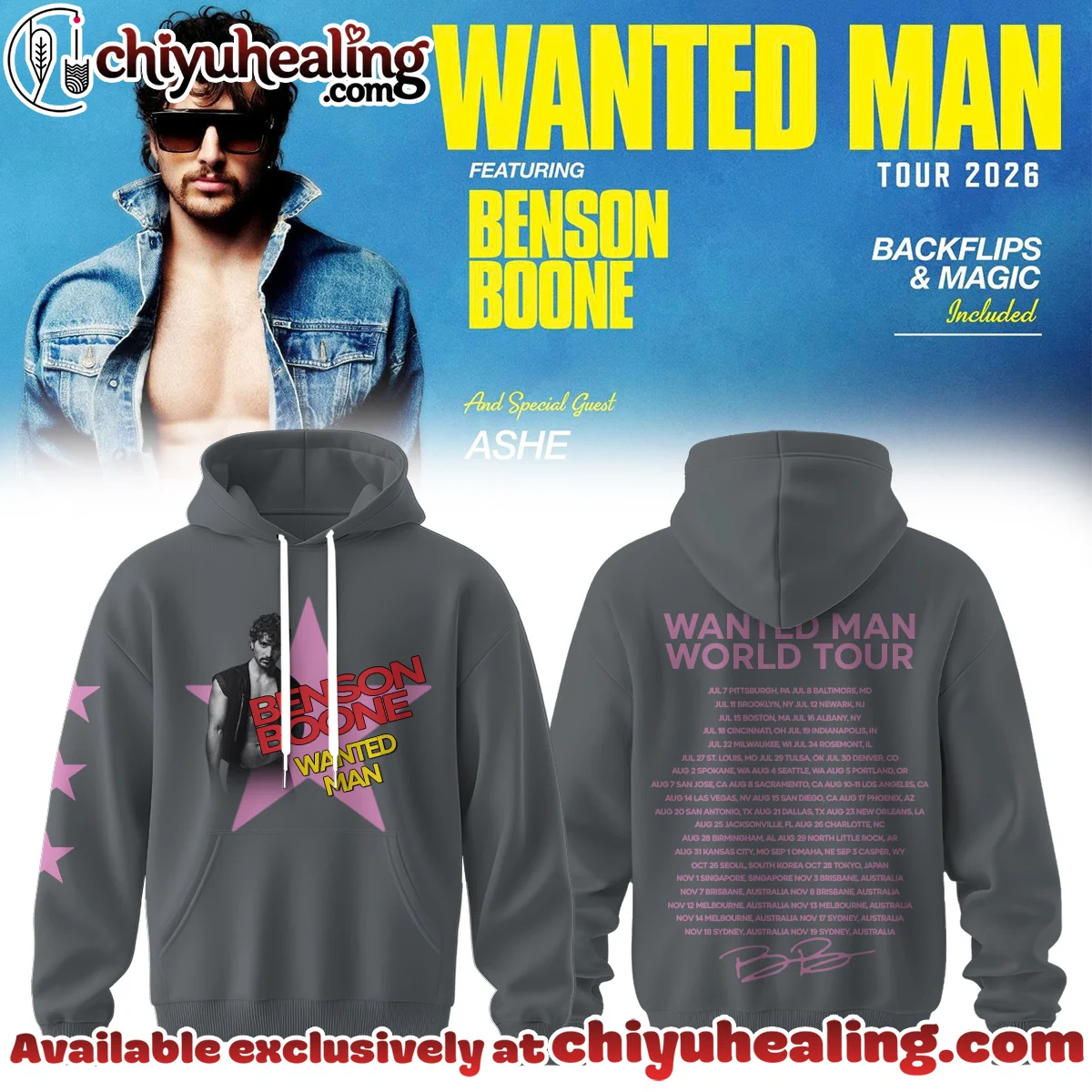 Benson Boone Wanted Man Shirt & Hoodie (Design 15)