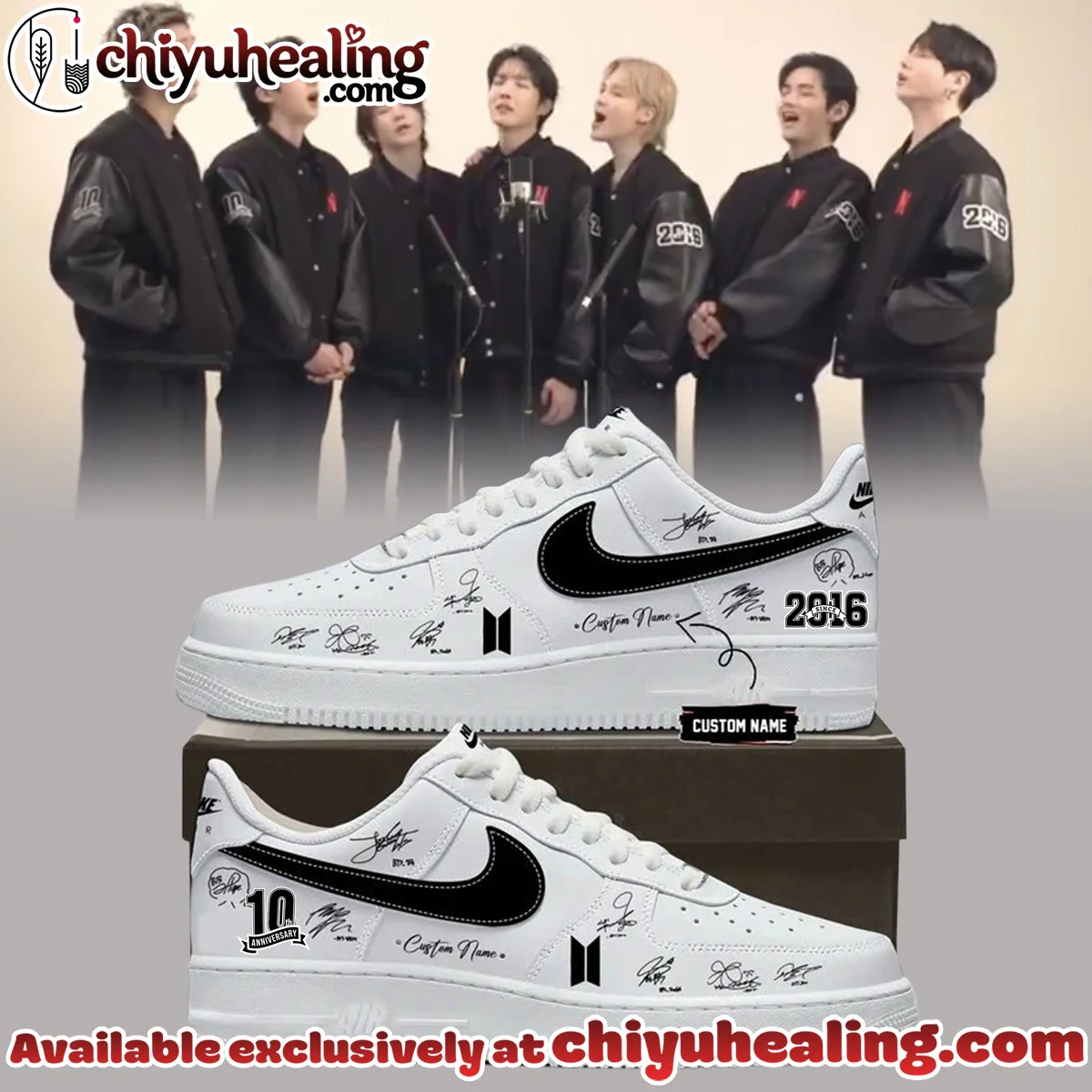 BTS 10th Anniversary Custom Air Force 1 & Jordan 1 Shoes - Part 2