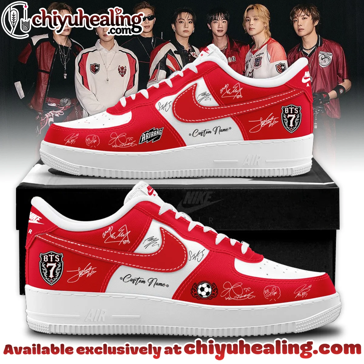 BTS FIFA World Cup Finals Half-Time Show Custom Air Force 1 & Jordan 1 Shoes - Part 7
