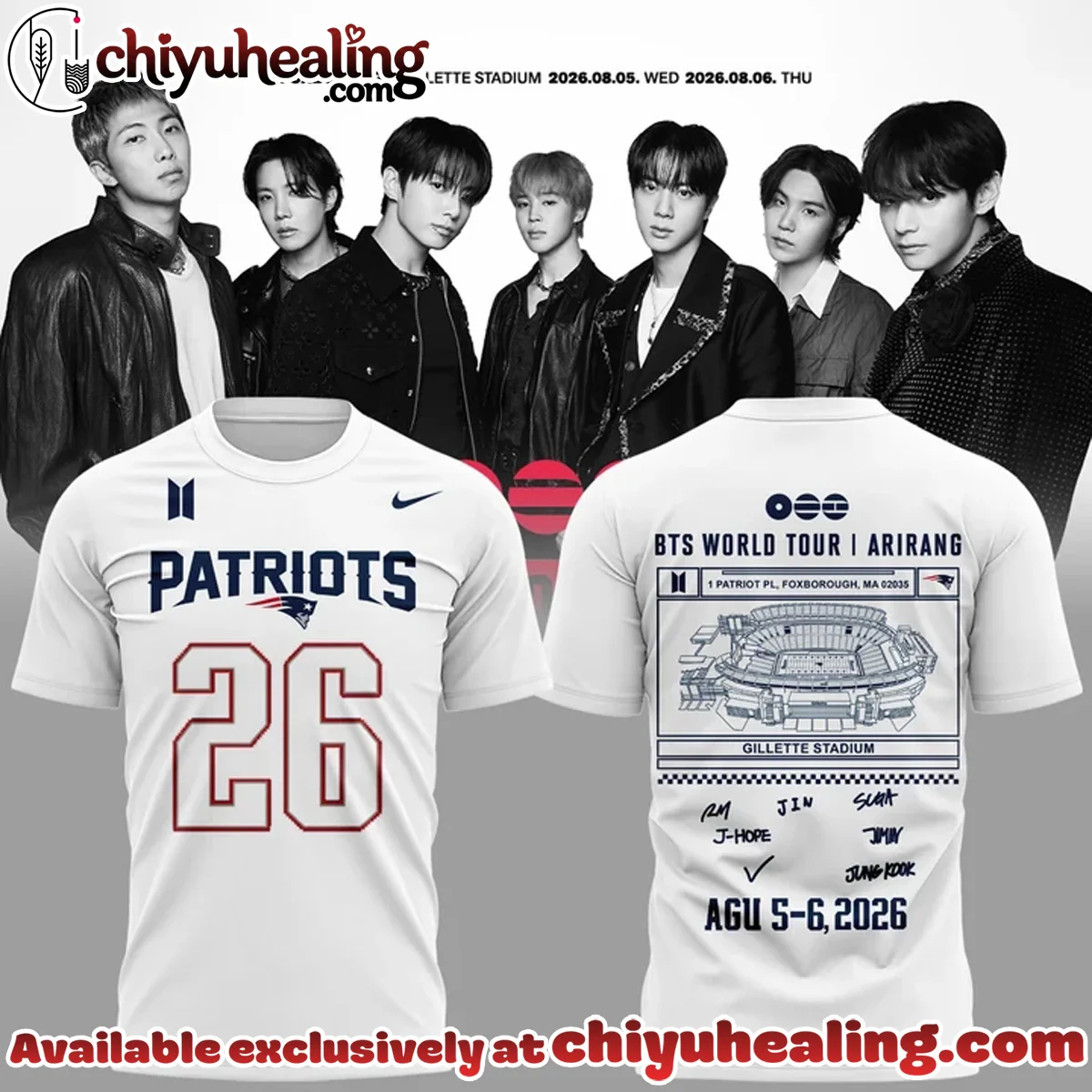 BTS x New England Patriots Shirt & Hoodie [Drop 1]