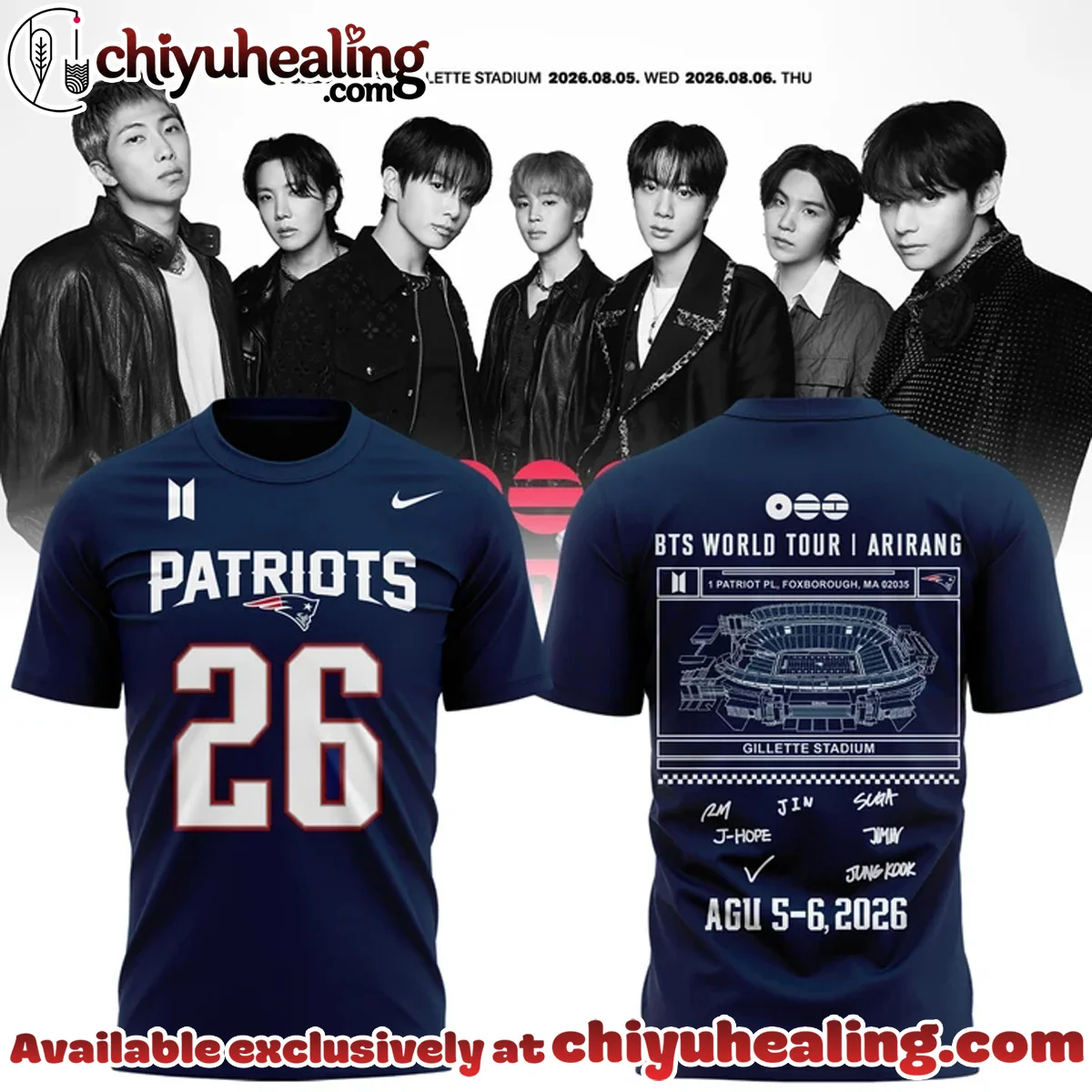 BTS x New England Patriots Shirt & Hoodie - Variant 3