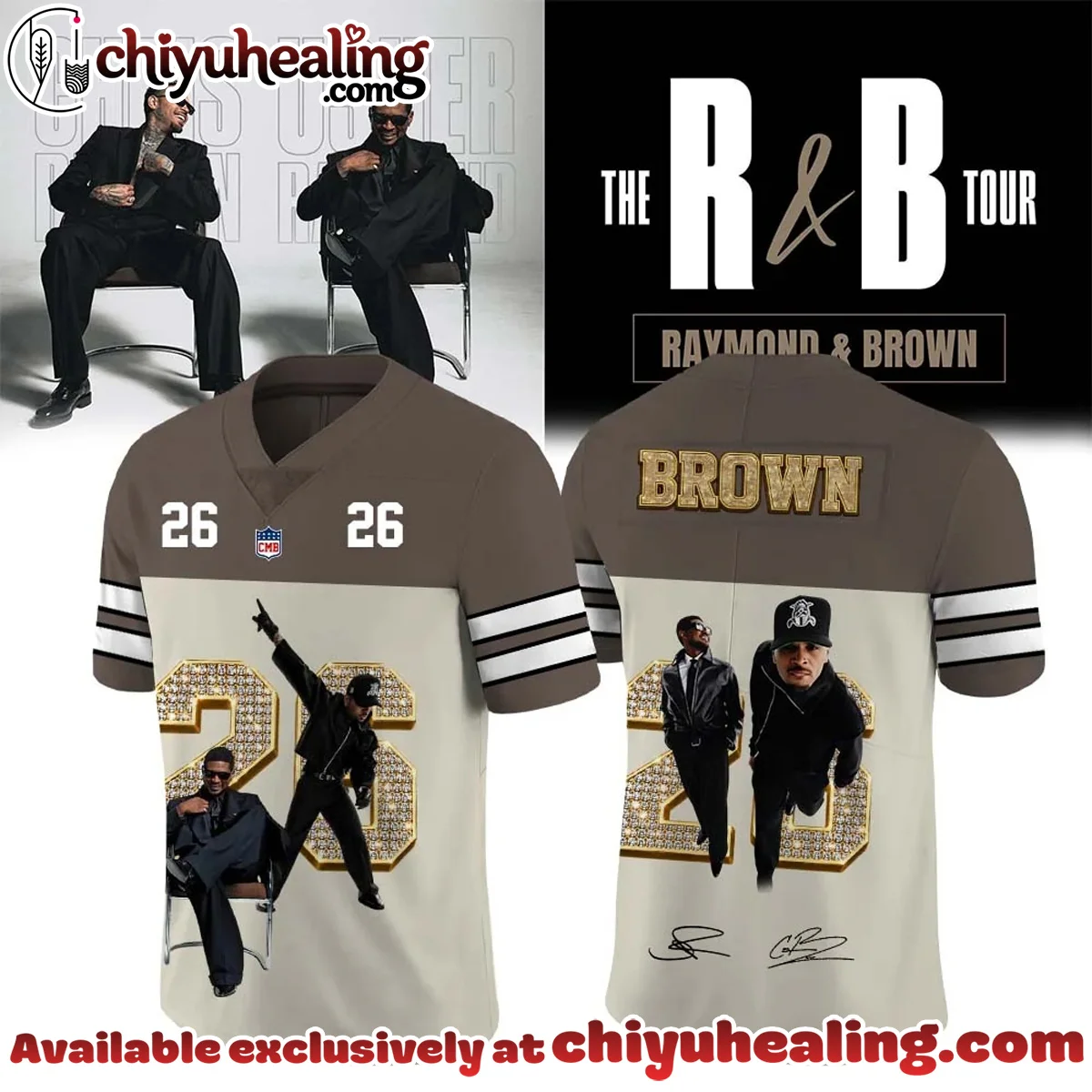 Chris Brown R&B Tour Signed Football Jersey [Drop 12]