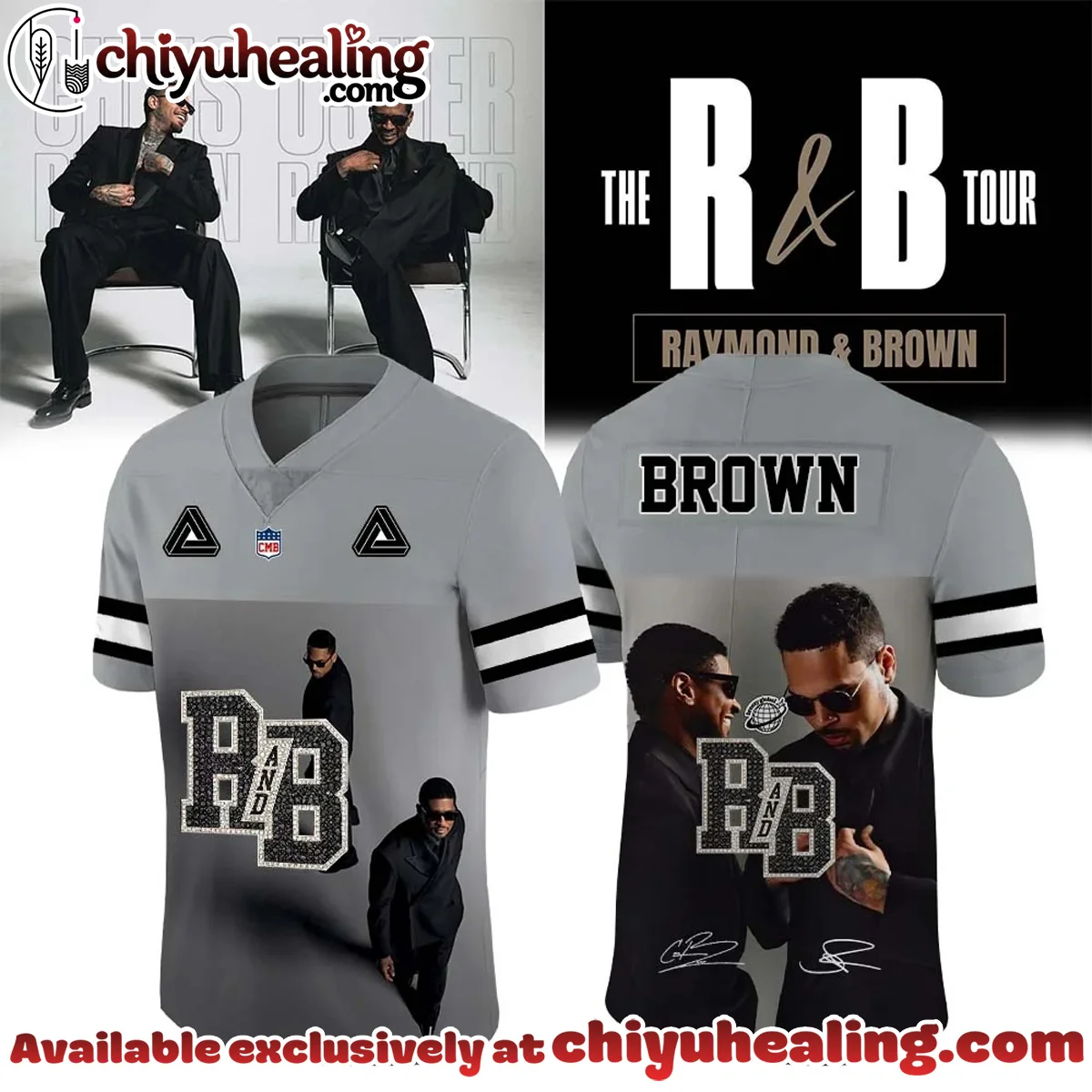 Chris Brown R&B Tour Signed Football Jersey - Variant 4