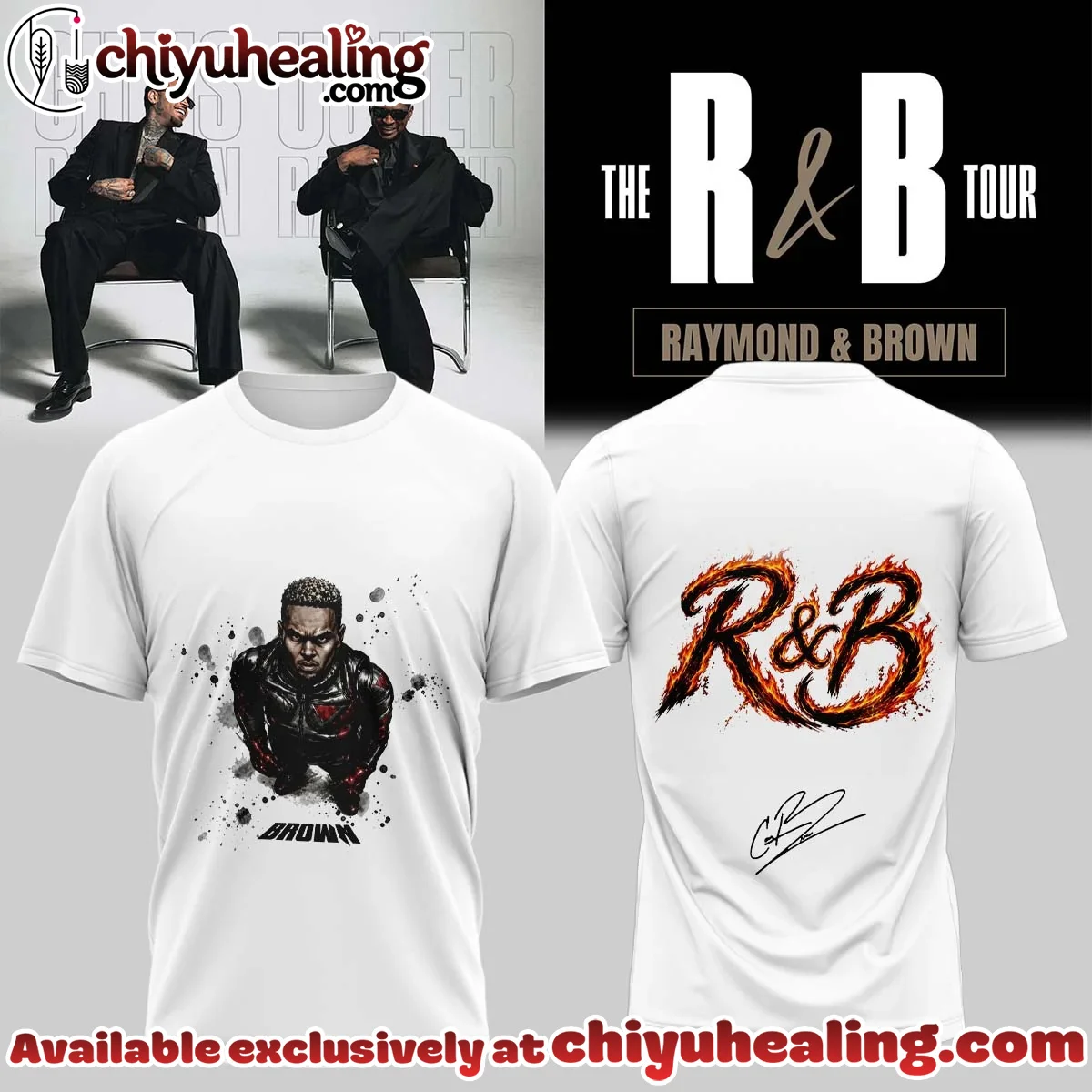 Chris Brown R&B Tour Signed Shirt & Hoodie (Design 1)