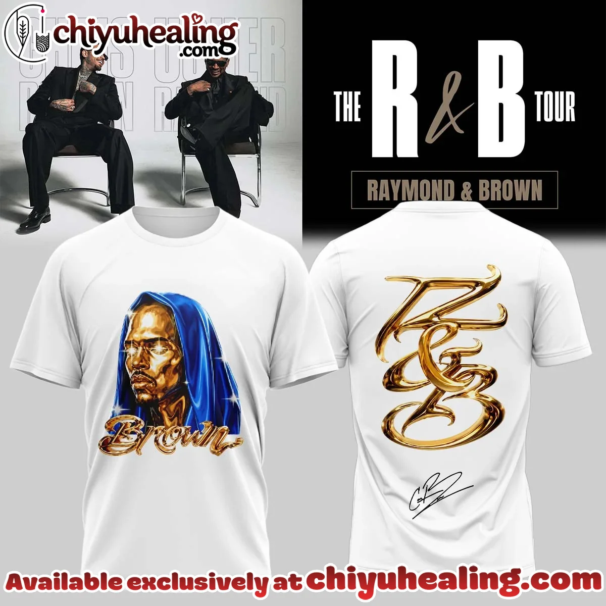 Chris Brown R&B Tour Signed Shirt & Hoodie (Style 4)
