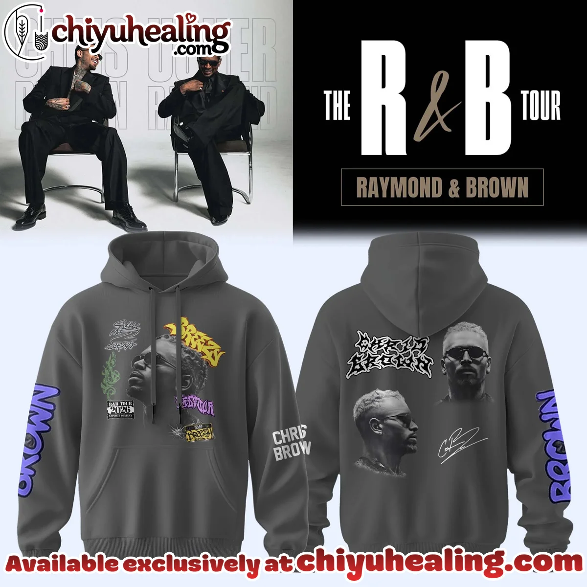 Chris Brown R&B Tour Signed T-Shirt & Hoodie (Design 1)