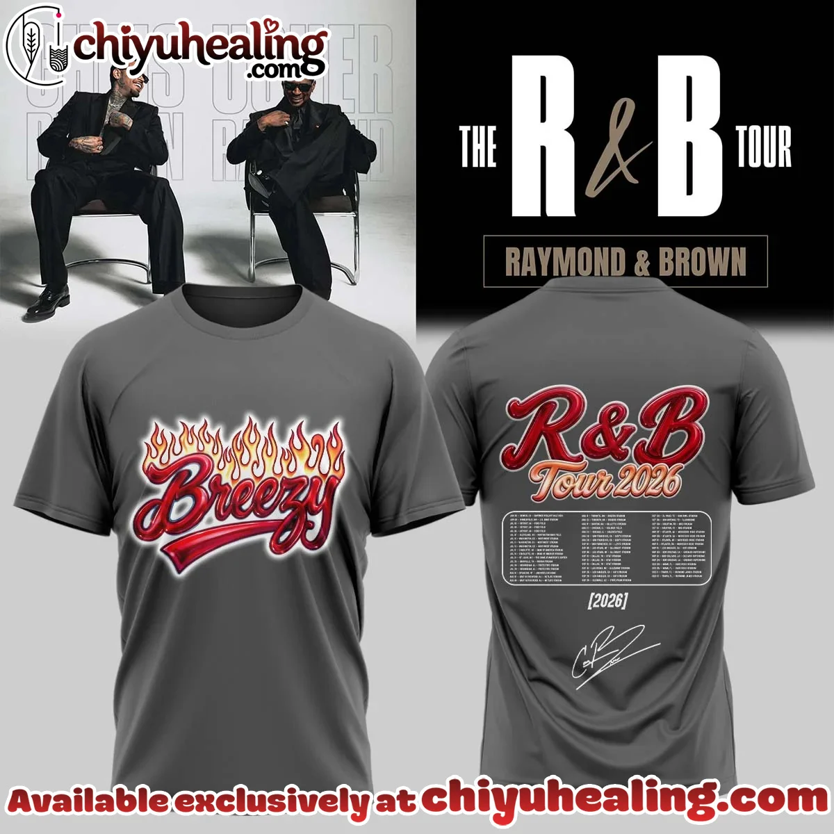 Chris Brown R&B Tour Signed T-Shirt & Hoodie (Release 3)