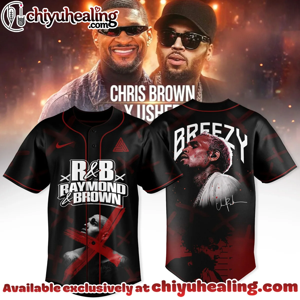 Chris Brown x Raymond Usher R&B Tour Baseball Jersey (Release 1)