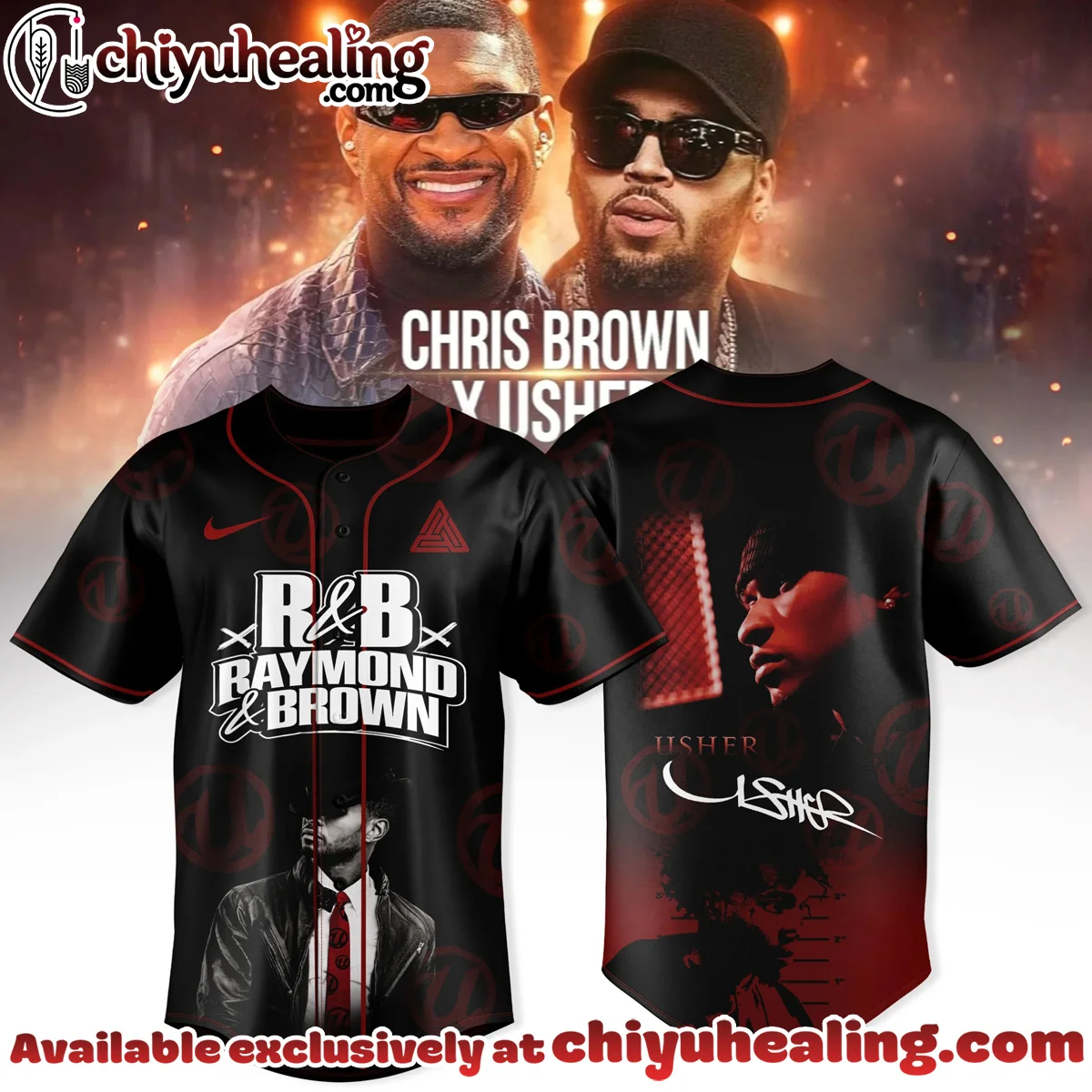Chris Brown x Raymond Usher R&B Tour Baseball Jersey - Series 6