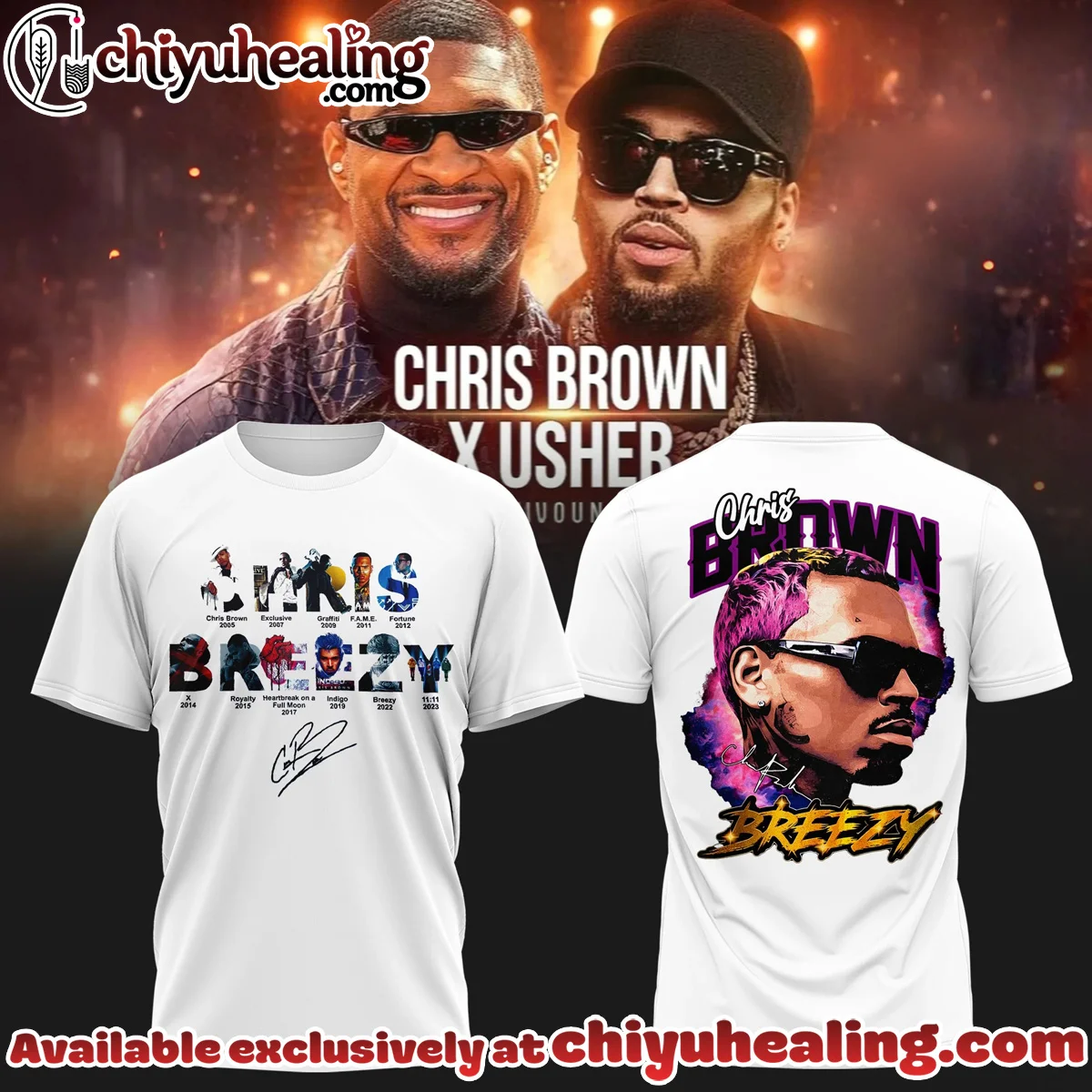 Chris Brown x Raymond Usher R&B Tour Shirt & Hoodie - Variant 3