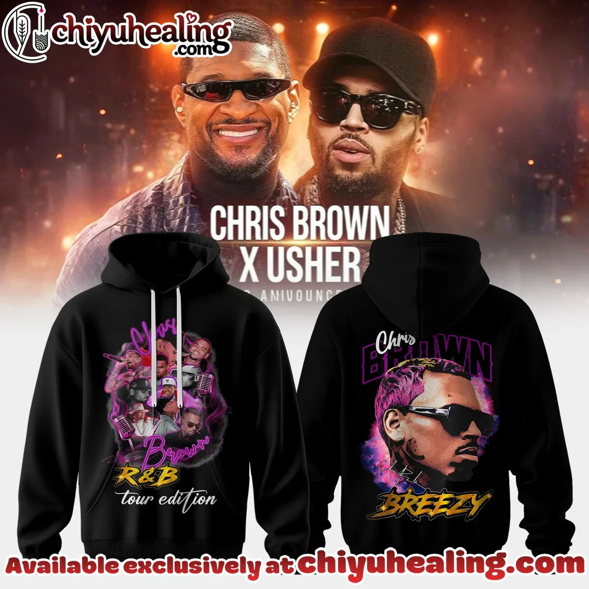 Chris Brown x Raymond Usher R&B Tour T-Shirt & Hoodie - Part 1