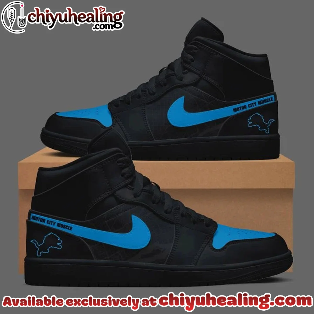 Detroit Lions Custom Air Force 1 & Jordan 1 Shoes (Style 1) Detroit Lions Custom Air Force 1 & Jordan 1 Shoes (Style 1)