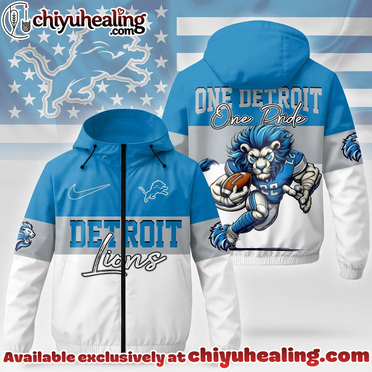 Detroit Lions Windbreaker Jacket