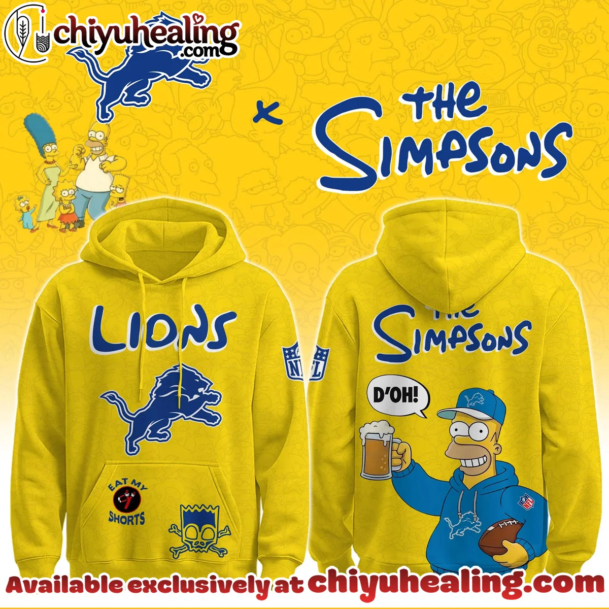 Detroit Lions x The Simpsons Shirt & Hoodie