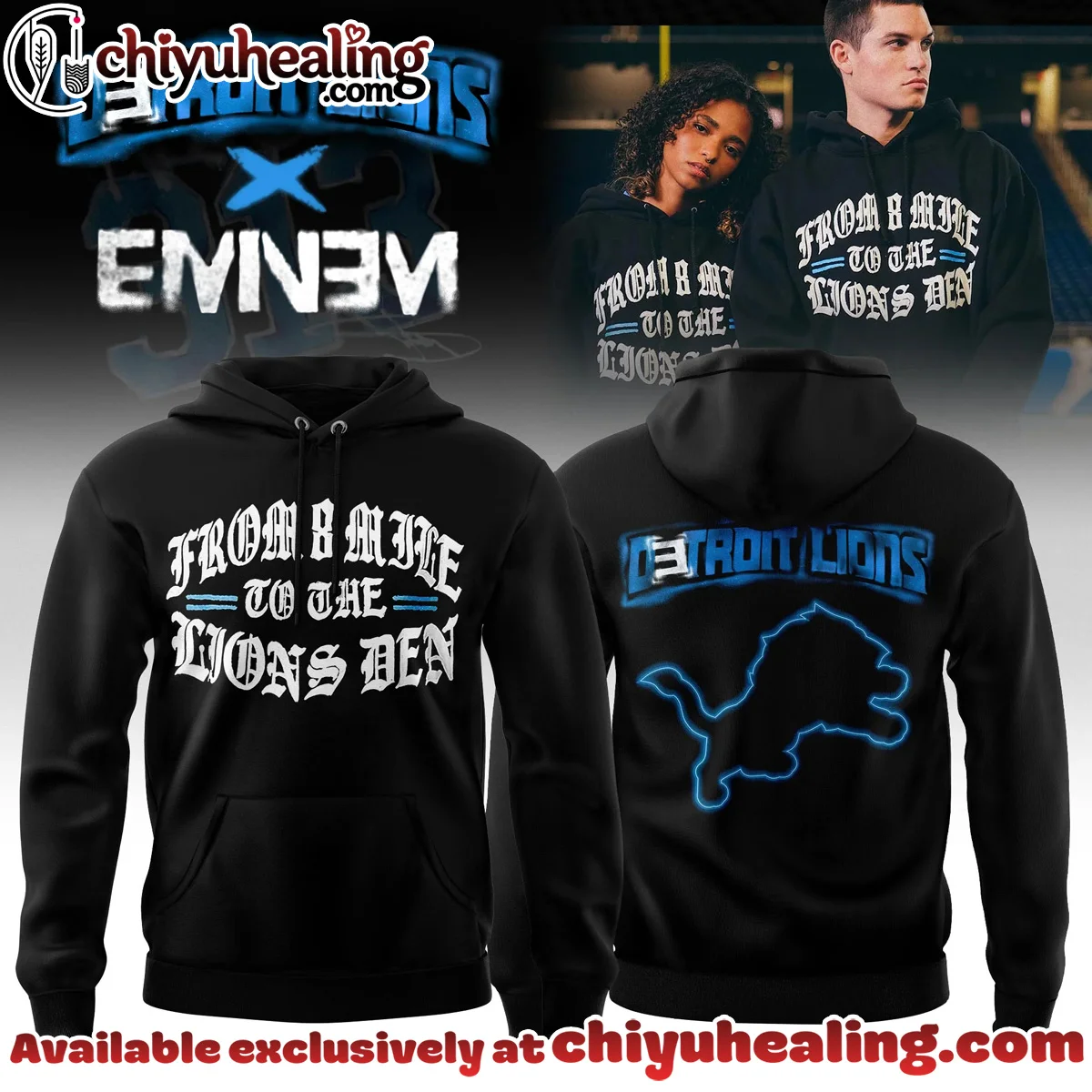 Eminem x Detroit Lions Shirt & Hoodie [Drop 1]