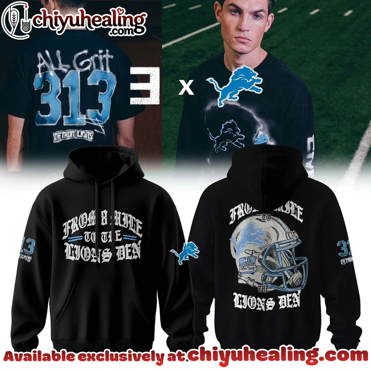 Eminem x Detroit Lions T-Shirt & Hoodie - Variant 6